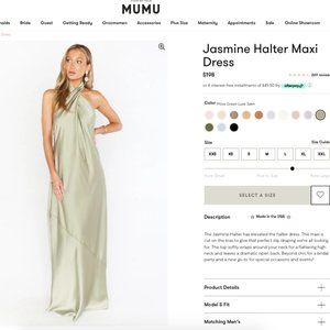 Show me your MUMU Jasmine Halter Maxi Dress Size M
